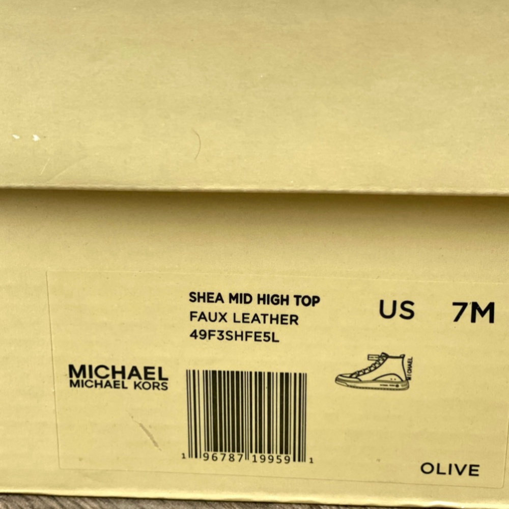Michael Kors Sheia High Top Sneakers Olive Color - Picture 9 of 9